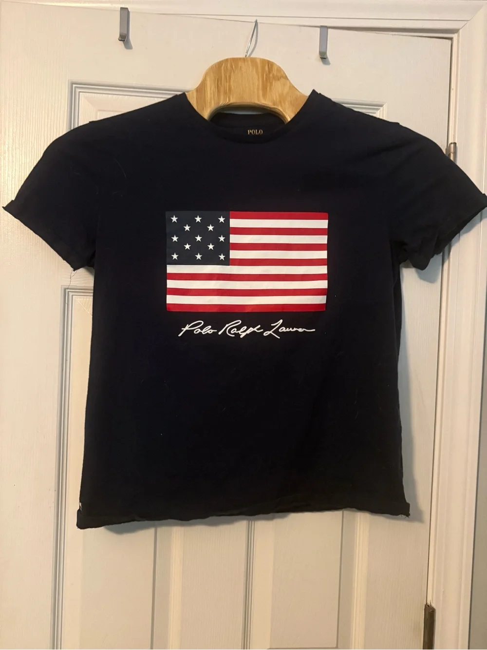Polo Ralph Lauren Navy  Flag Logo Tee L